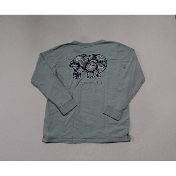 Ivory Ella Men Teal Long Sleeve Shirt Crew Neck Size Small - Picture 2 of 9